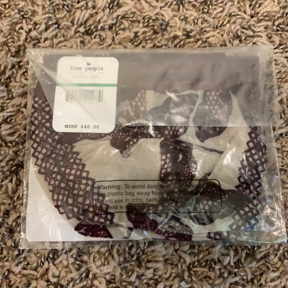 Free People Boho Alia Bralette Bohemian Floral Bra - Picture 5 of 7